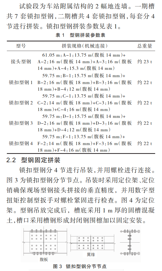 浅析锁扣型钢地下连续墙工法的应用 浅析锁扣型钢地下连续墙工法的应用